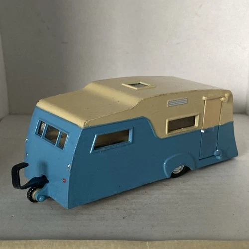 DINKY TOYS 188 FOUR BERTH CARAVAN - Cream & Blue - Repainted? - Good Condition.