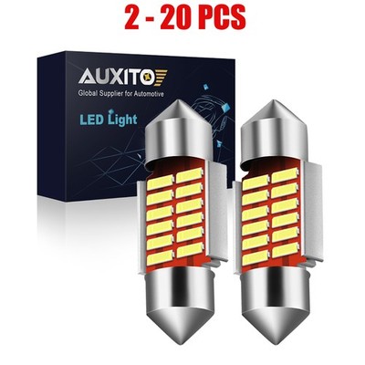 31MM Festoon 3175 C5W 6000K Interior 2-20X Bulb Box Door White Glove AUXITO Lamp