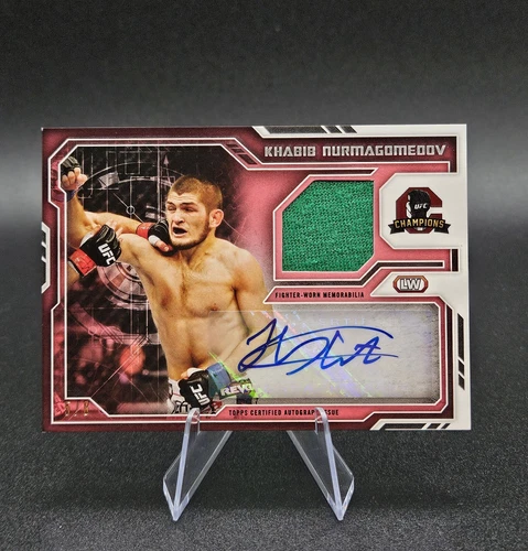 2014 Topps Ufc Champions Khabib Nurmagomedov Auto Relic RED /8🔥🔥 1ST YEAR AUTO