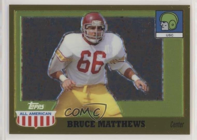 2005 Topps All American Retired Edition Chrome Gold /555 Bruce Matthews HOF 04fr