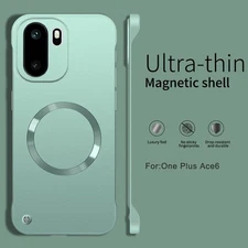 For Oneplus 15R 13 12R 11 Thin Hard PC Magnetic Frameless Case Screen Protector