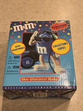 RADIO SHACK EXCLUSIVE M  M'S BLUE CHARACTER HEADSET RADIO BOXED MINT