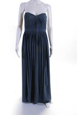 Jenny Yoo Womens Strapless Aidan Gown Blue Size 8 11286864