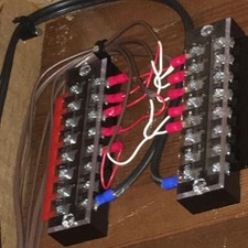  5 Sets 4P Dual Row Screw Terminal Strip Blocks 25A 4 Positions Terminals