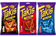 100g x 18 Takis Corn Snacks Smokin BBQ Kaboom Ketchup Sriracha Blue Heat Chilli