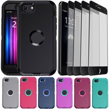 Rugged Case For iPhone SE 2020/SE 2022 Shockproof Soft Cover / Screen Protector