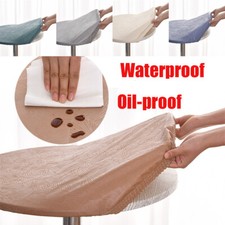 Elastic Fitted Round TableCloth Waterproof Oil-proof Stain Picnic Table Cover