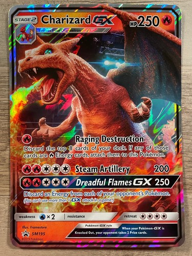 Pokémon TCG Charizard GX SM Black Star Promo SM195 Promo