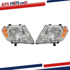 Headlight For 2009-2021 Nissan Frontier Truck Halogen Chrome Housing Left+Right