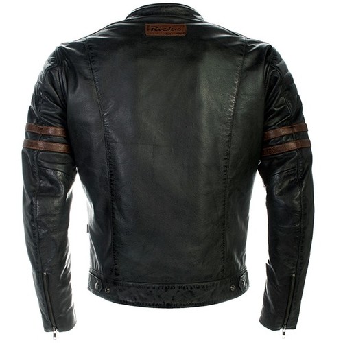 30% off RICHA CURTISS Custom/Vintage Leather Petrol/Brown Motorcycle Jacket D30 - Picture 2 of 3