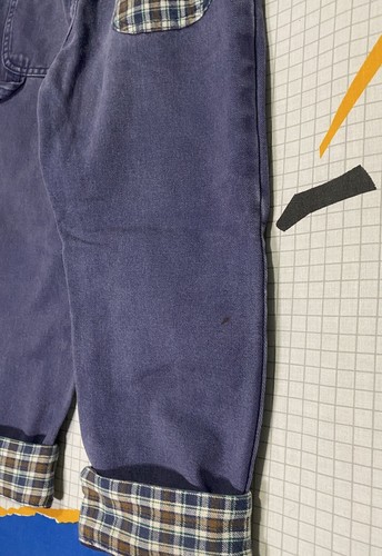 Vintage Osh Kosh B’Gosh Denim Jeans Pants 4T Plaid Flannel Trim Carpenter 80s - Picture 12 of 12