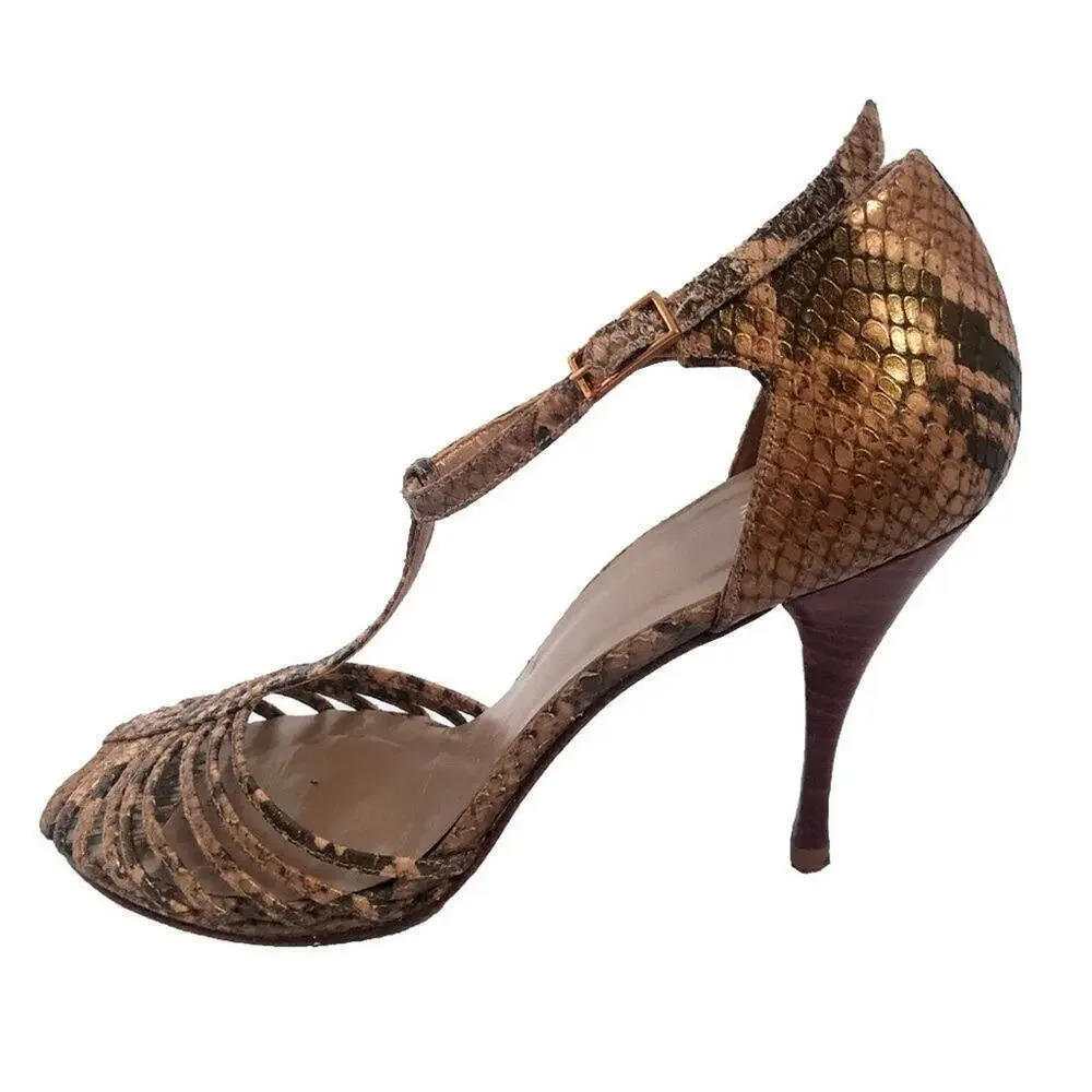 Stuart Weitzman Snakeskin Python Print Stiletto - image 1