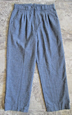 Vintage Bentley Pants 16 30x27 Blue Pleated Wide Tapered Leg High Rise Blend