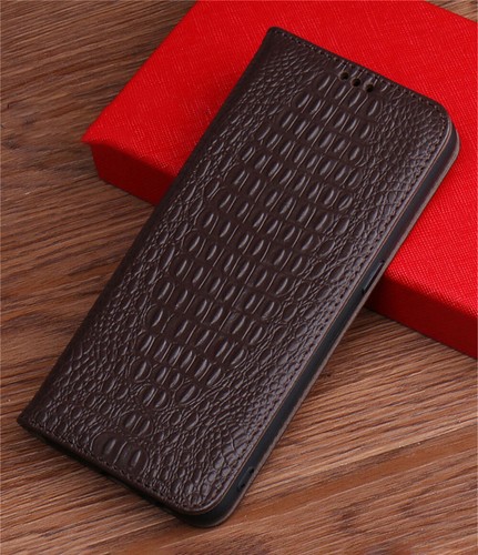 Unsichtbar Magnet Cover Echtleder Flipcase Dünn Handytasche für HONOR Magic6 Pro - Picture 8 of 16
