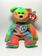 TY Beanie Baby PEACE 5th Gen HT/6th Gen TT Tie Dye MINT CONDITION Vintage 102