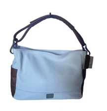 I Medici Firenze Pebble Leather Brown White Shoulder Bag