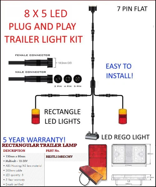 Led Trailer Lights Wiring Diagram Australia Shelly Lighting