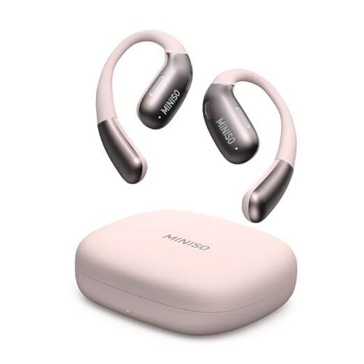 X28 Open Ear Headphones Wireless Earbuds Bluetooth 5.4 Air MINISO X28 Pink