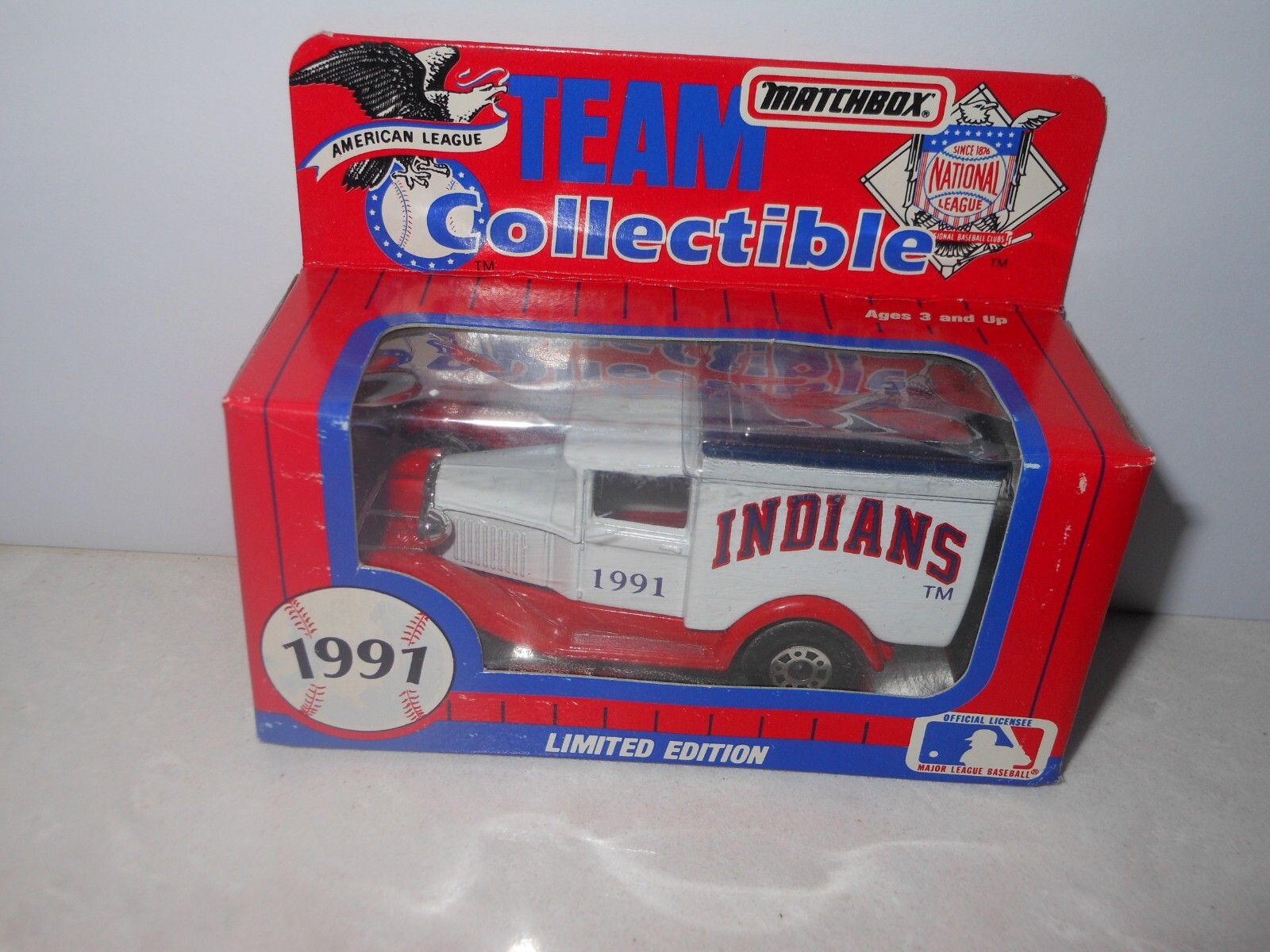 1991 INDIANS MLB-91 5 TEAM  COLLECTIBLE CAR Matchbox Limited EdItion 1:64