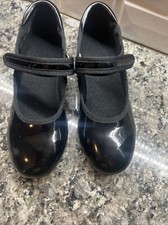 Patent Easy Strap slip on Tap Shoes for Girls and Boys