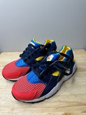 Nike Air Huarache Run Ultra Now Kids Size 6Y Multicolor Sneakers Red Blue