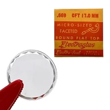 Diamond Edge Watch Crystal Faceted Ladies Round 10.1 to 17.9 mm VTG NOS Read!