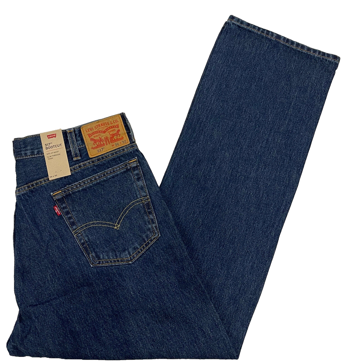 Levis 517 Bootcut Mens Jeans 36X30 Dark Blue Stonewash W36L30