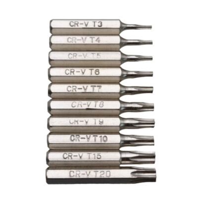 10PCS CR-V Torx Screwdriver Bits Set T3 T4 T5 T6 T7 T8 T9 T10 T15 T20 Mobile Bit