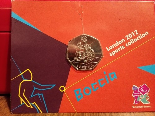 50 Pence London 2012 Sports Collection Boccia Coin