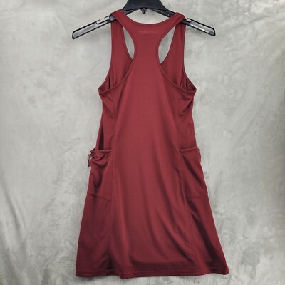 red longsleeve dress Red Ribbed Knit Long Sleeves Dress Medium