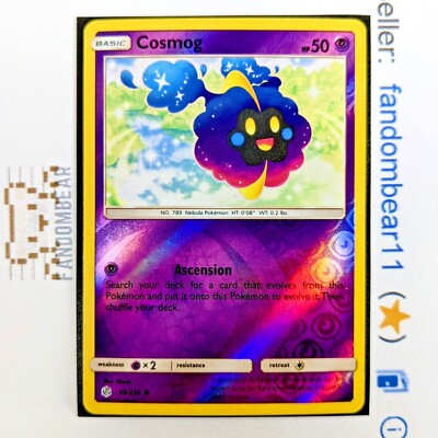 Cosmog REVERSE HOLO card 99/236 Sun & Moon Cosmic Eclipse 2019 Pokemon TCG