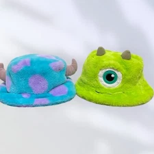 Tokyo Disney Resort Mike & Sulley Fluffy Bucket Hat set of 2 Monsters Inc Japan