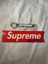 Supreme Bevel Logo Keychain Print Rubber SS18 DS AUTHENTIC