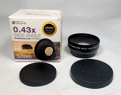 Digital Concepts 0.43X Wide Angle With Macro, 52mm Wide Angle Professional Lens 