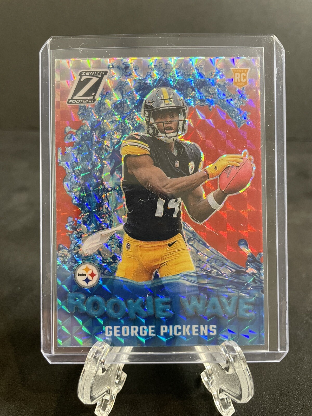 George Pickens 2022 Zenith RW-GP ROOKIE WAVE RED PRIZM!!