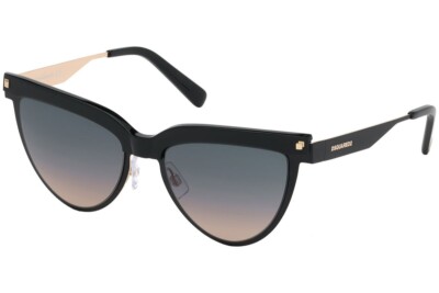 DSQUARED2 DQ0302 02B Matte BLACK Cat Eye Plastic Sunglasses Frame 53-18-135