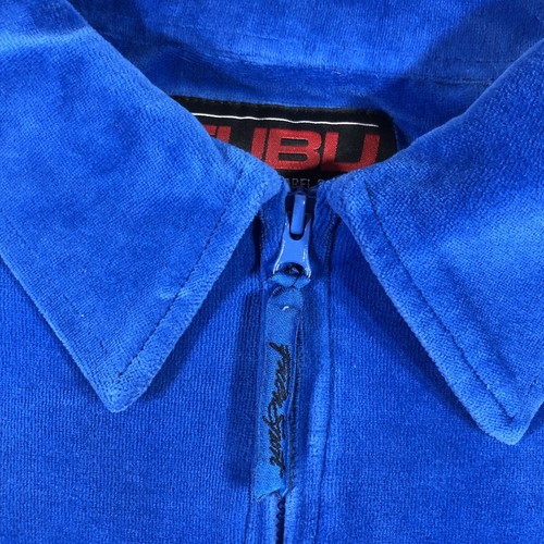 Fubu Velour Sweater Men’s M Royal Blue Soft Y2K - Picture 8 of 15