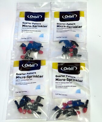20 piece (4 packs) Orbit 67118 QUARTER Pattern Micro-Sprinkler for ...