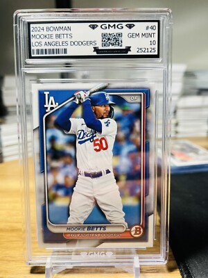 2024 Bowman Mookie Betts GMG Graded 10 Gem Mint   Dodgers