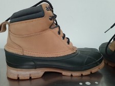 Land's End Men's Leather/ Rubber Lace Up Duck Boots SIZE 10EEE-Thinsulate Lining