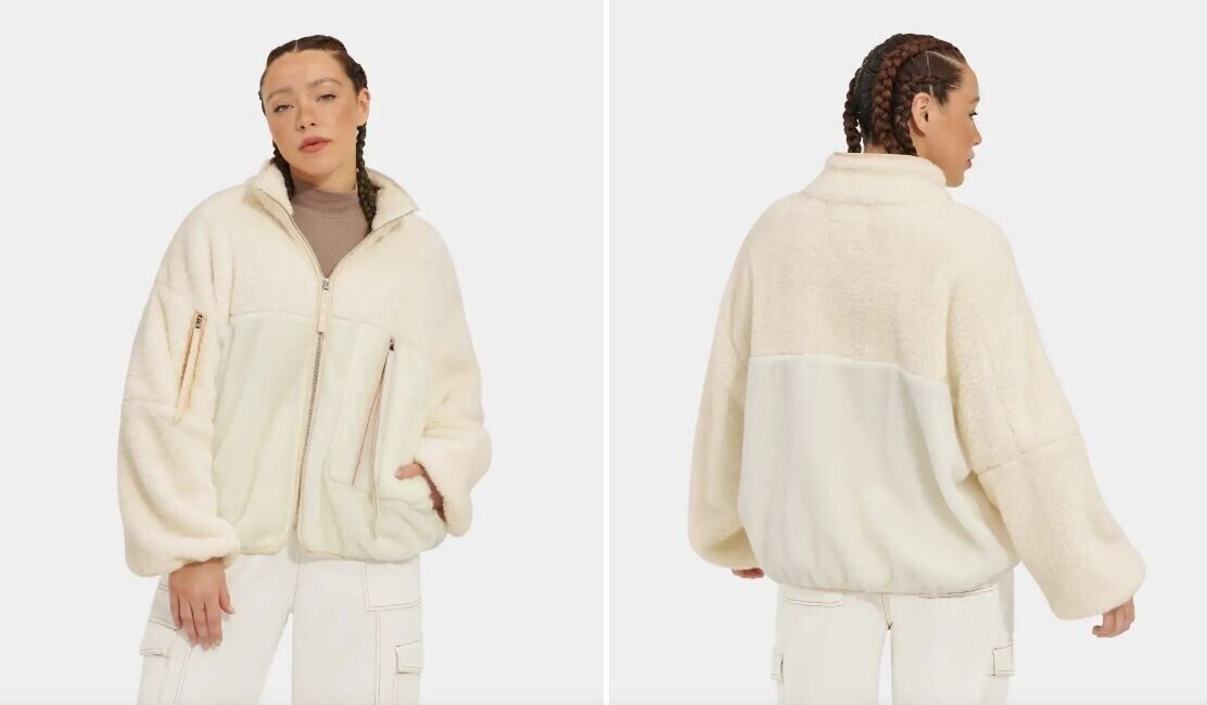 UGG Marlene Women's Sherpa Jacket, Cream, Size 3X | eBay UGG Marlene Women's Sherpa Jacket, Cream, Size 3X | eBay