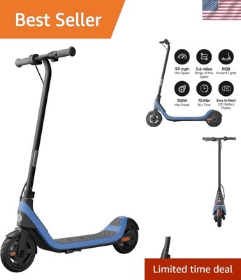 Ninebot eKickScooter - Electric Scooter for Kids 6-14, w/t Adjustable Handleb...