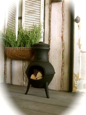 forno camino Forno da terrazzo in ghisa Messico-giardino camino di ferro Lakos