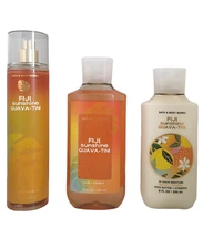 Bath & Body Works FIJI SUNSHINE GUAVA TINI Body Mist Shower Gel & Lotion Set New