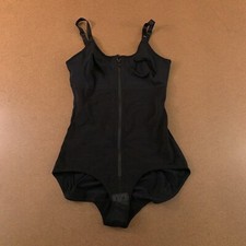 Fashion Nova Womens Size Medium Black Sleeveless Zip Front Slimming Bodysuit New