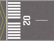 1:72 Scale Airport Runway Kit - Makes a 110" Full Double Ended Runway