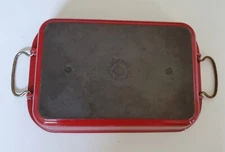 LE CREUSET Vintage Red Enamel Coated Cast Iron 11.5"x8" Rectangular Baking Dish