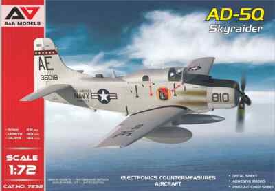 1/72 ECM Aircraft : Douglas AD-5Q Skyraider [4 Options]  #7232 : A&A