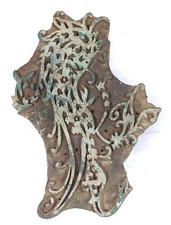 Wooden hand carved Printing Stamp Block for Fabrics Printing ZEFB-549