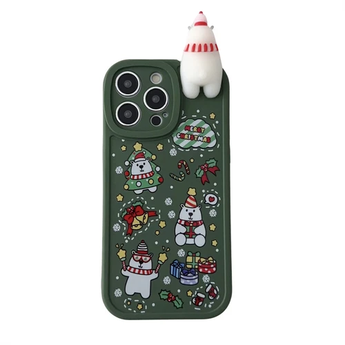 Custodia telefono 3D bella natalizia per Apple iPhone 7 8 X 11 12 13 14 15 16 - Foto 21 di 37